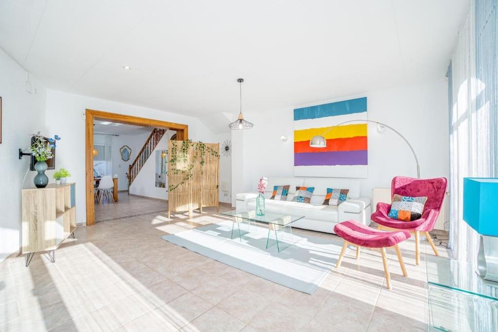 אמפוריבראבה Sm21-Gran Casa De Vacaciones En La Playa, 4 Habitaciones, Climatizada, Piscina, Barbacoa Y Wifi מראה חיצוני תמונה